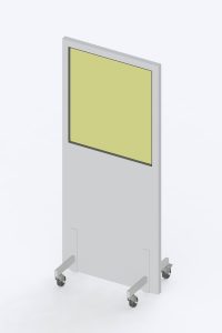 radiation protective mobile screen with big window